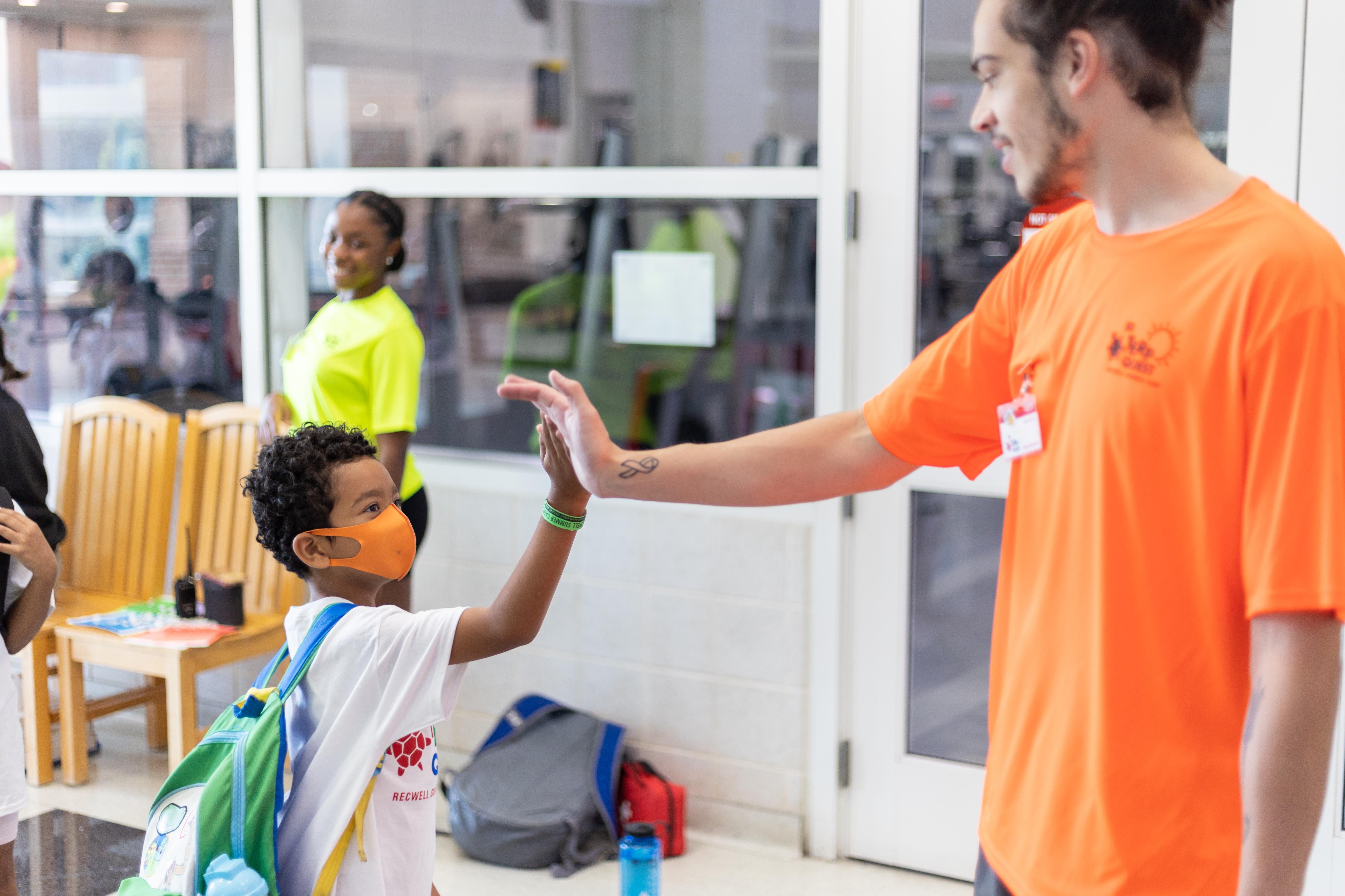 camp counselor high five